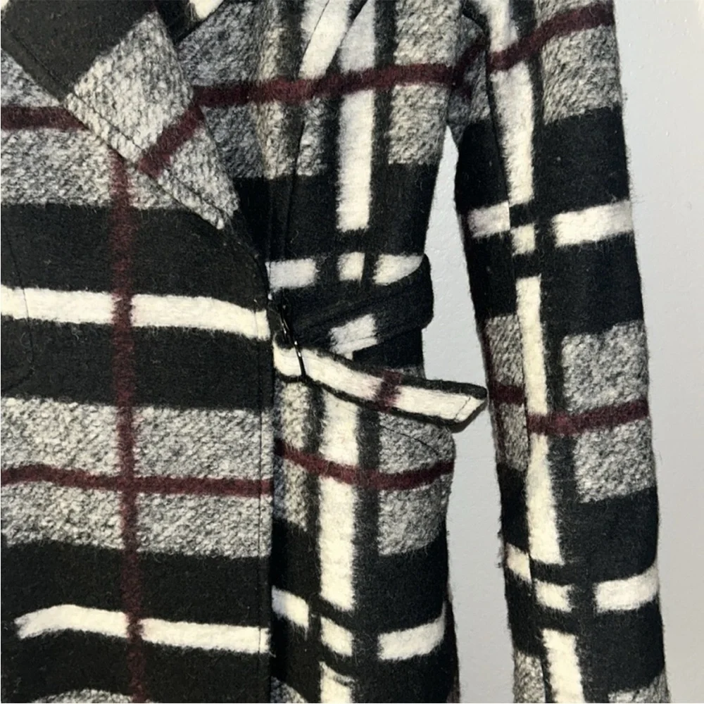 RACHEL Rachel Roy Plaid Wool Winter Coat - Picture 6 of 10
